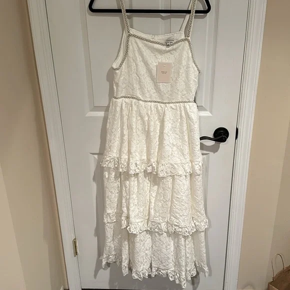 dream sister jane | Dresses | Beaded White Lace Dress | Poshmark